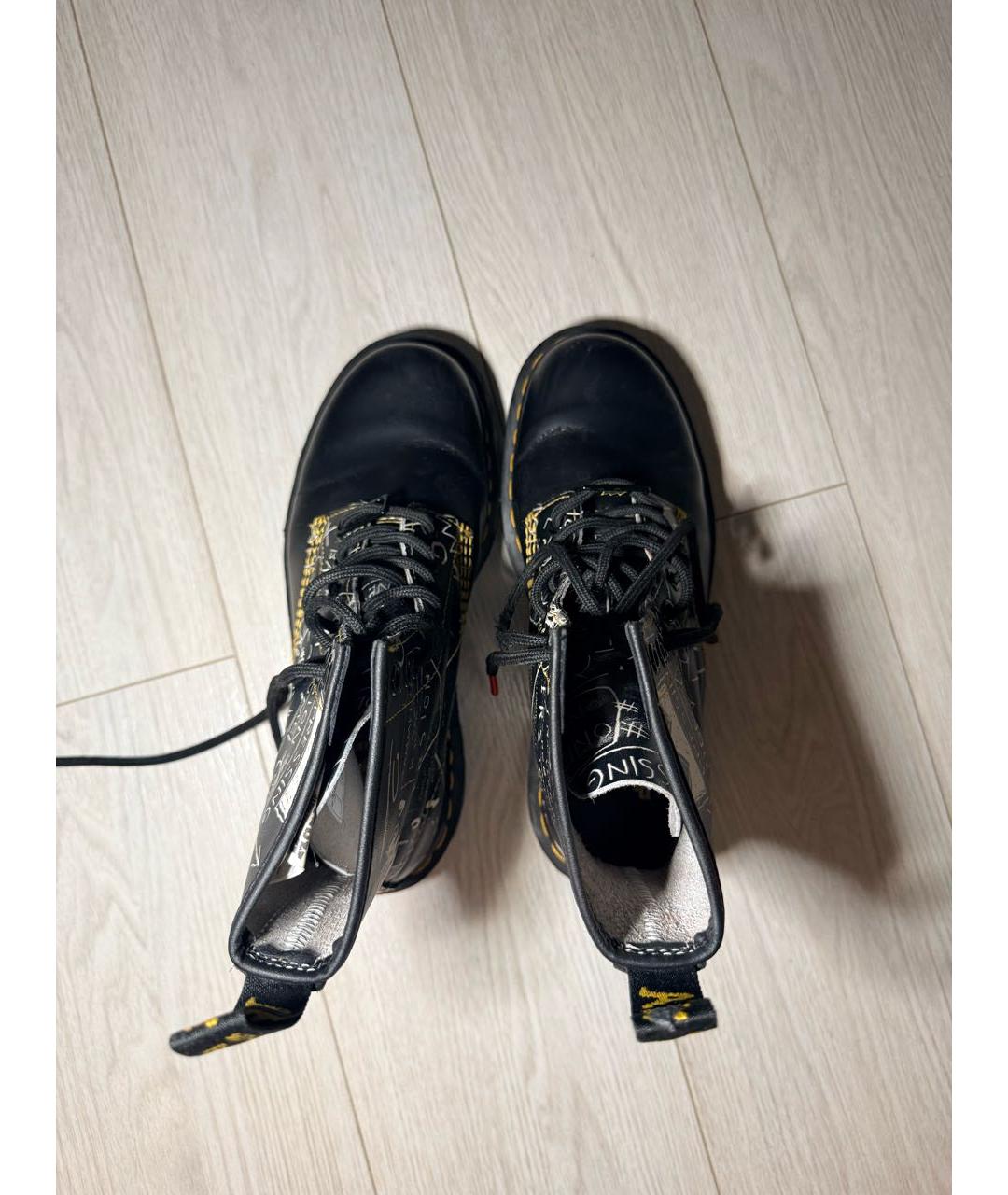 DR. MARTENS Черные кожаные ботинки, фото 3