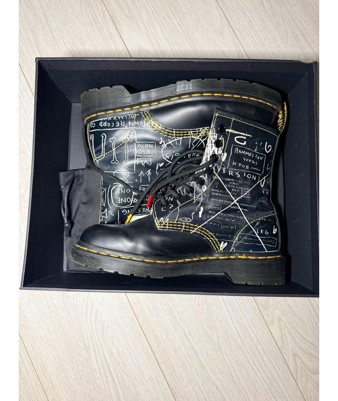 DR. MARTENS Черные кожаные ботинки, фото 6