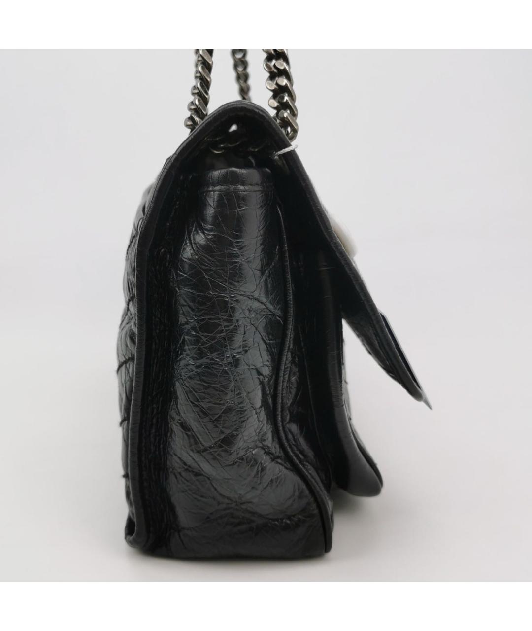 SAINT LAURENT Черная кожаная сумка тоут, фото 3