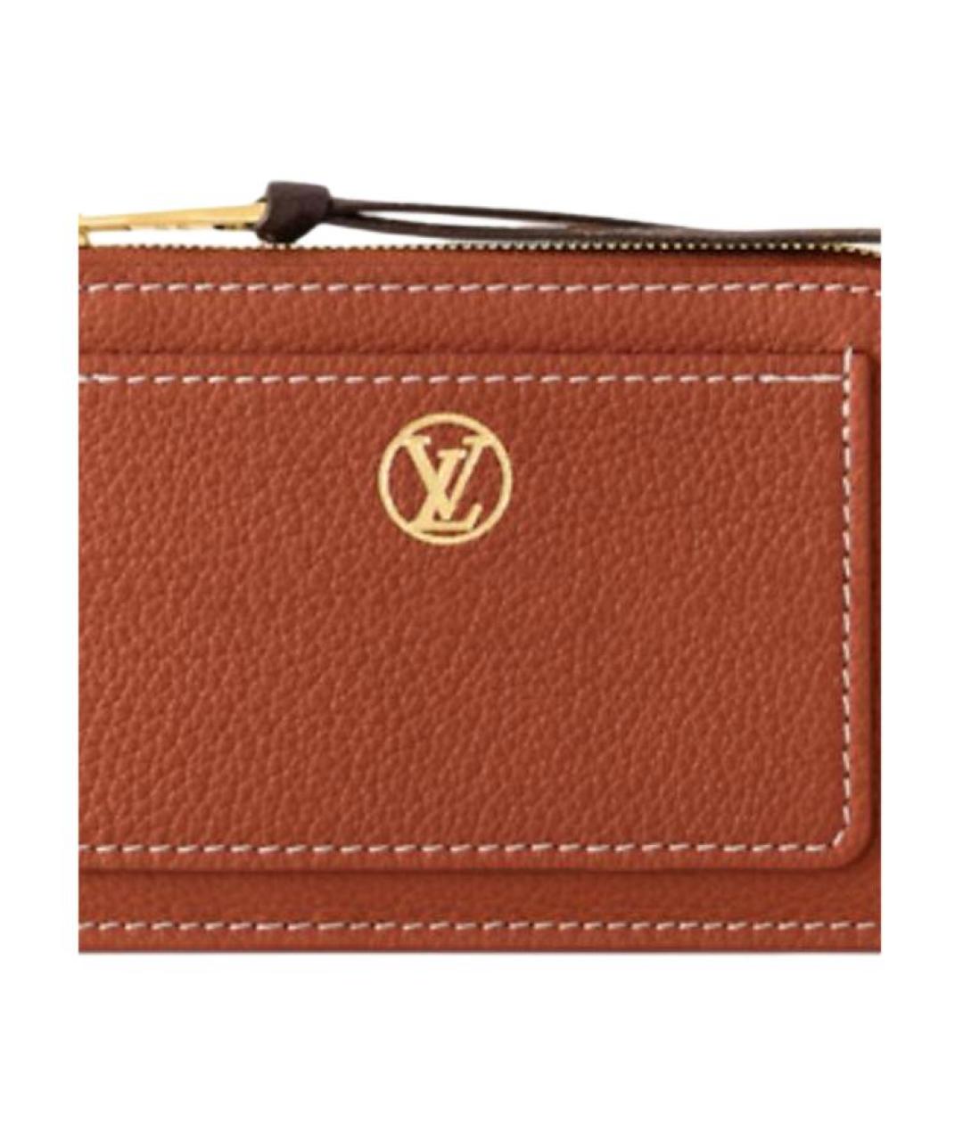 LOUIS VUITTON Коричневый кожаный кардхолдер, фото 5