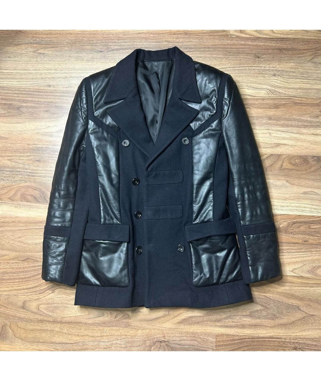 JUUN.J Темно-синее шерстяное пальто, фото 6