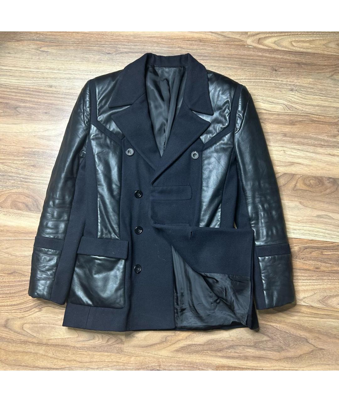 JUUN.J Темно-синее шерстяное пальто, фото 2