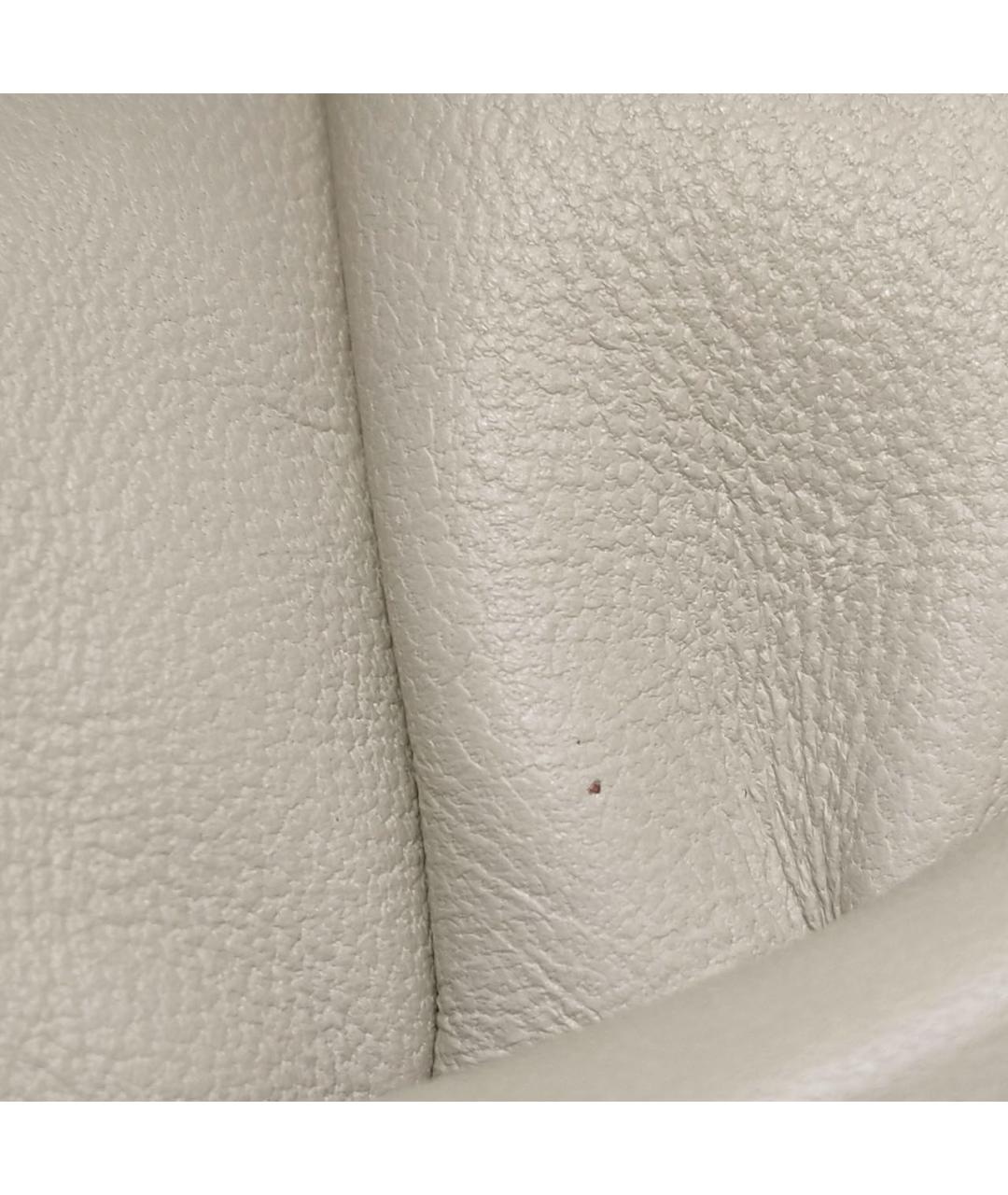 BOTTEGA VENETA Белая кожаная сумка через плечо, фото 5