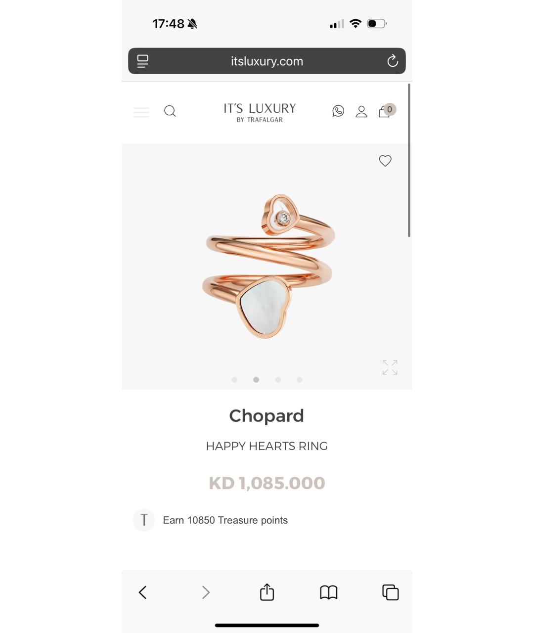 CHOPARD Белое кольцо из белого золота, фото 6
