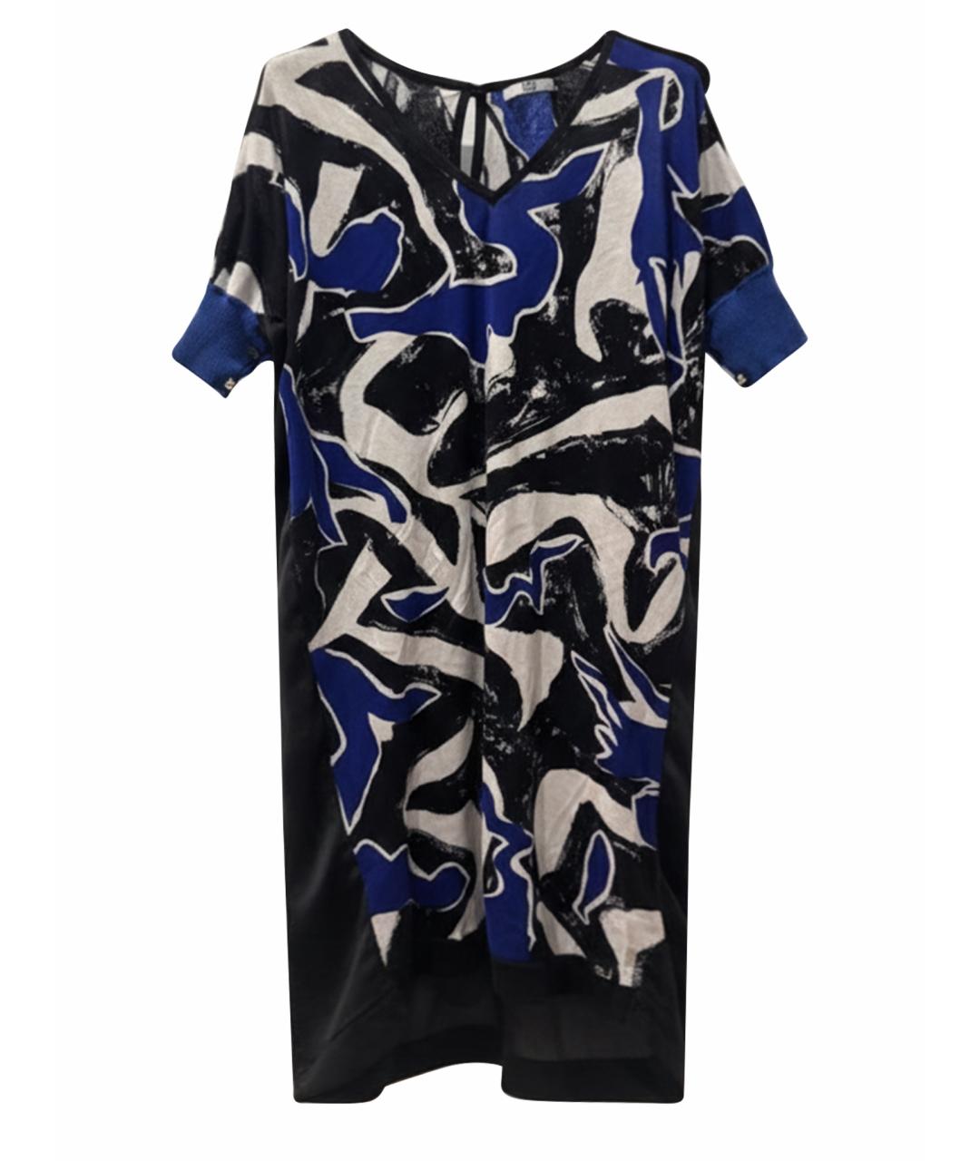 ICEBERG Темно-синее шелковое платье, фото 1