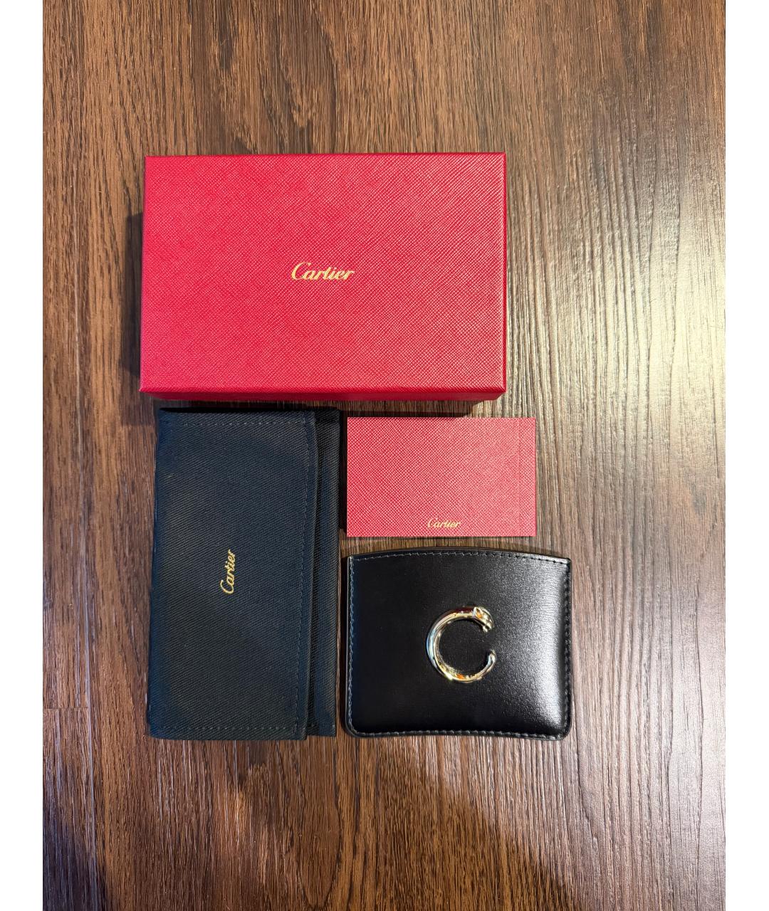 CARTIER Черный кожаный кардхолдер, фото 5