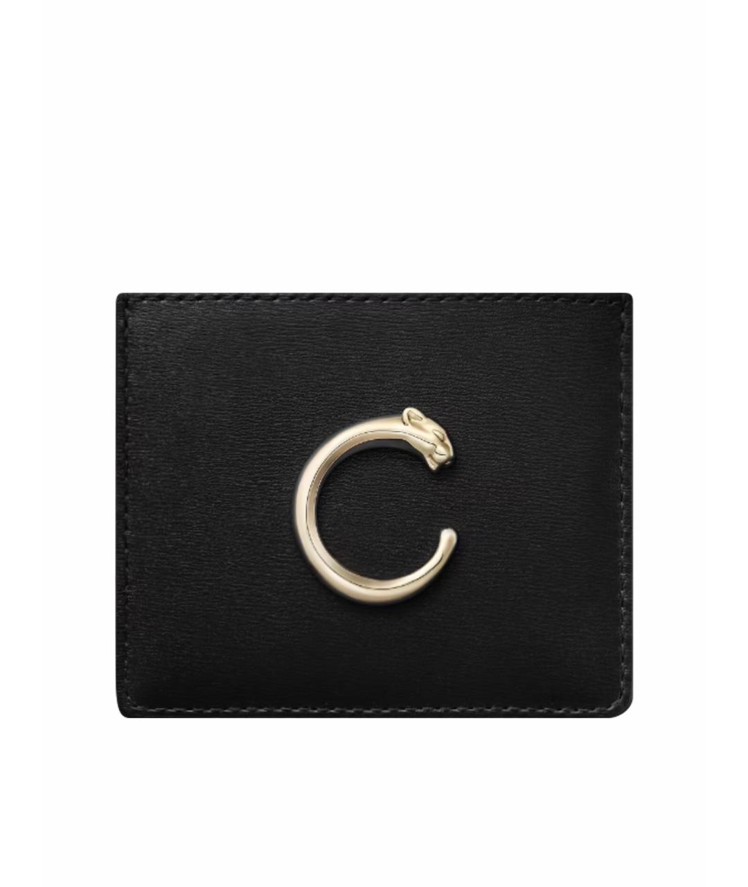 CARTIER Черный кожаный кардхолдер, фото 1