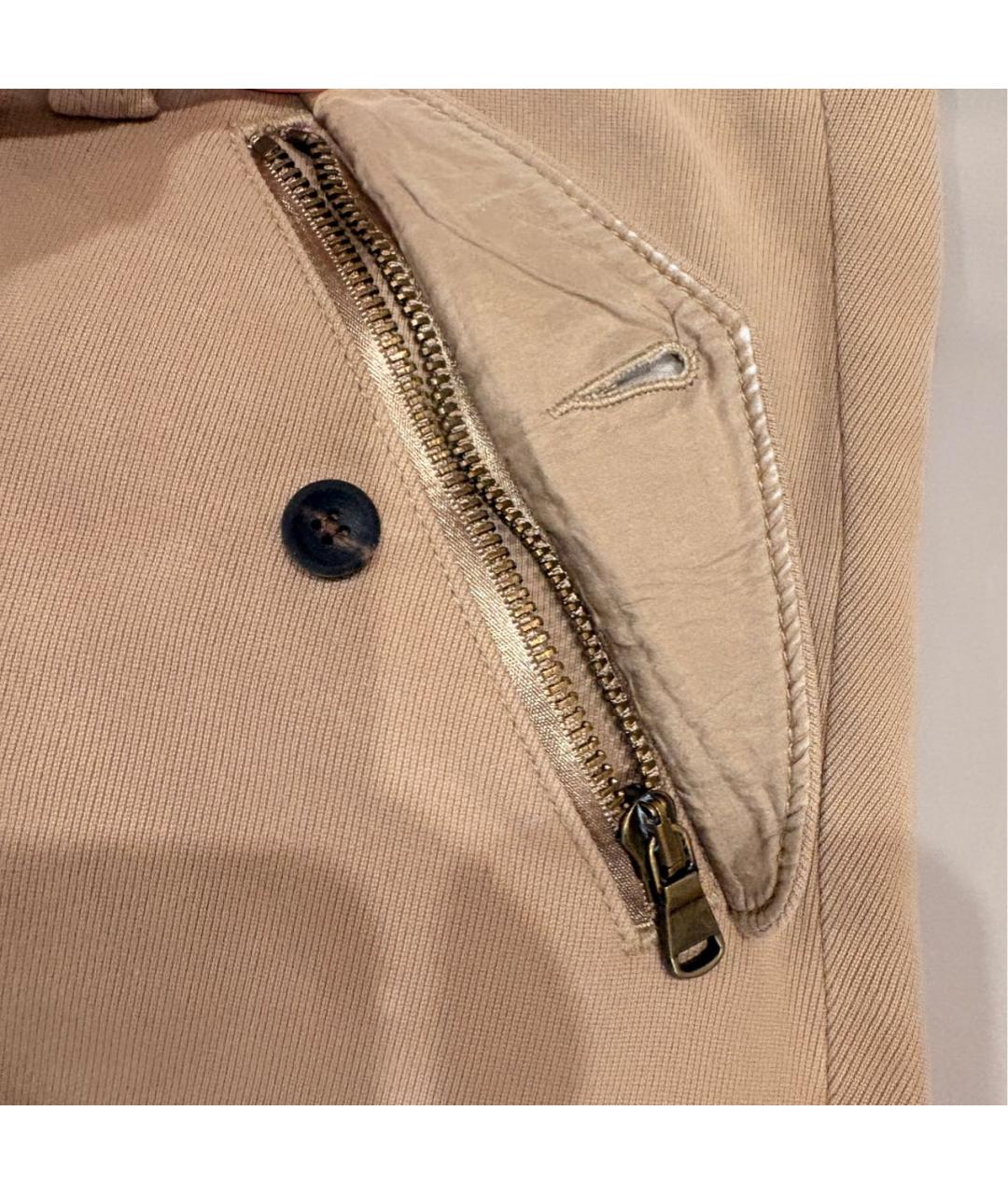 RALPH LAUREN Бежевые хлопковые брюки узкие, фото 5