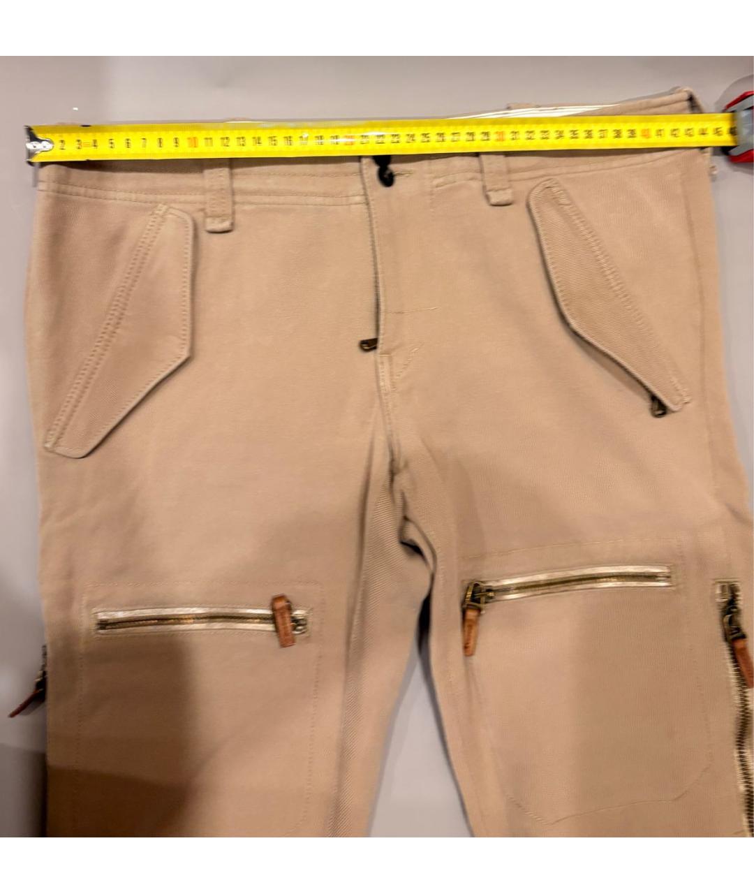 RALPH LAUREN Бежевые хлопковые брюки узкие, фото 6