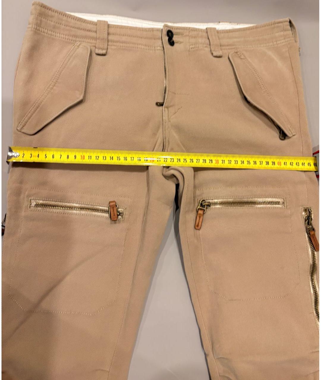 RALPH LAUREN Бежевые хлопковые брюки узкие, фото 7