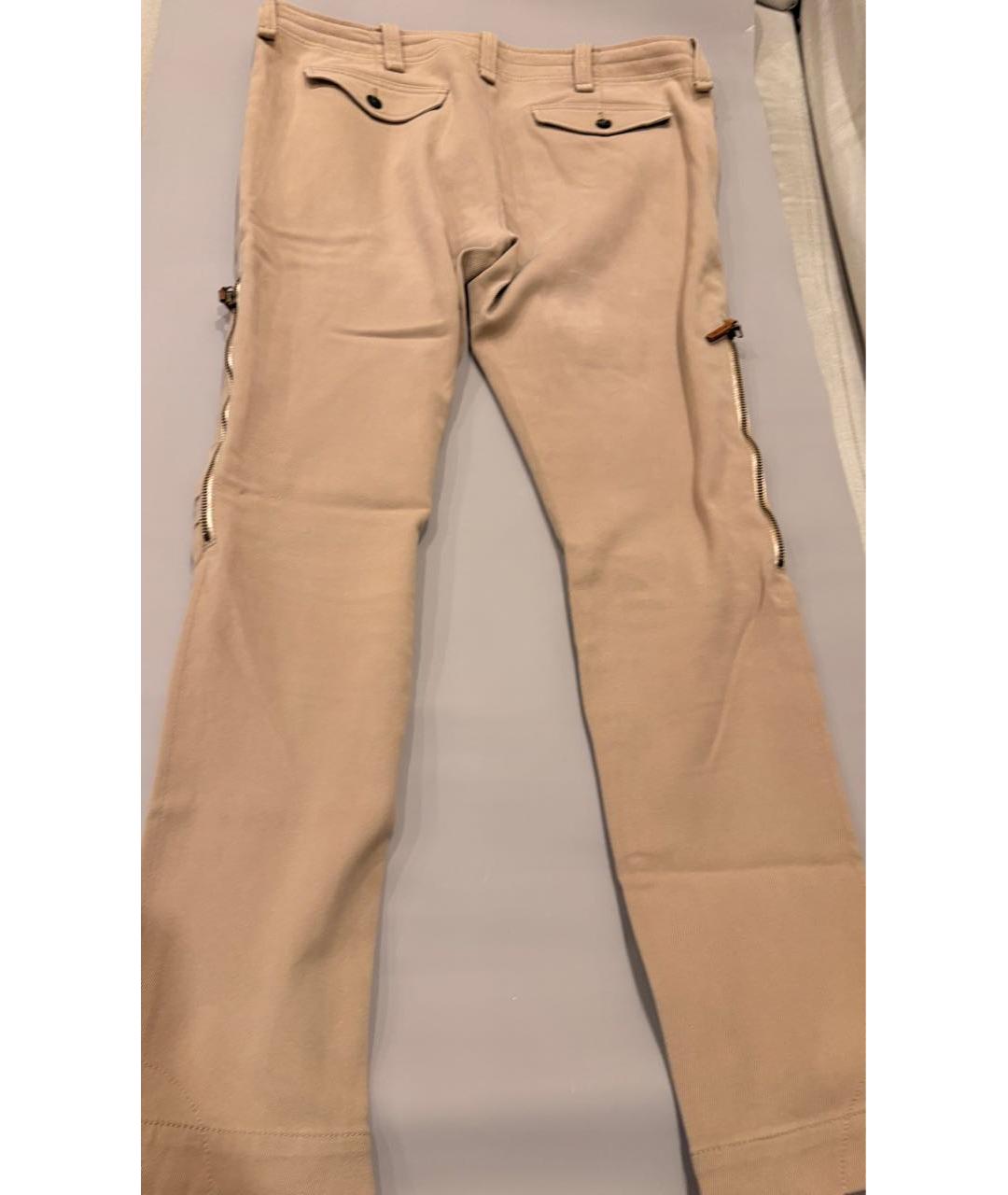 RALPH LAUREN Бежевые хлопковые брюки узкие, фото 2