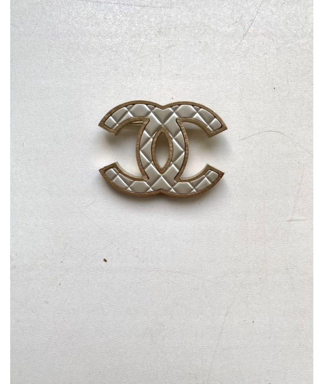 CHANEL Серебряная металлическая булавка / брошь, фото 8