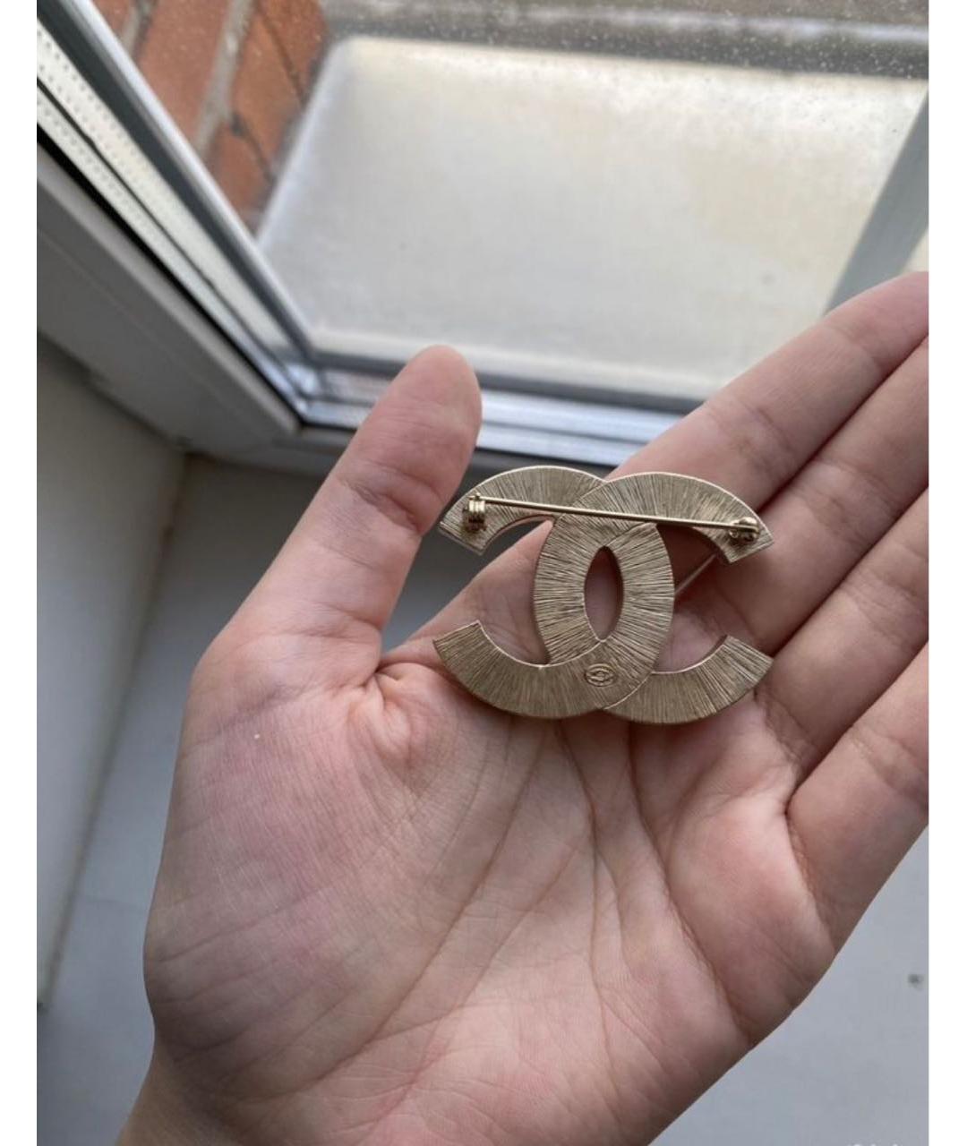 CHANEL Серебряная металлическая булавка / брошь, фото 4