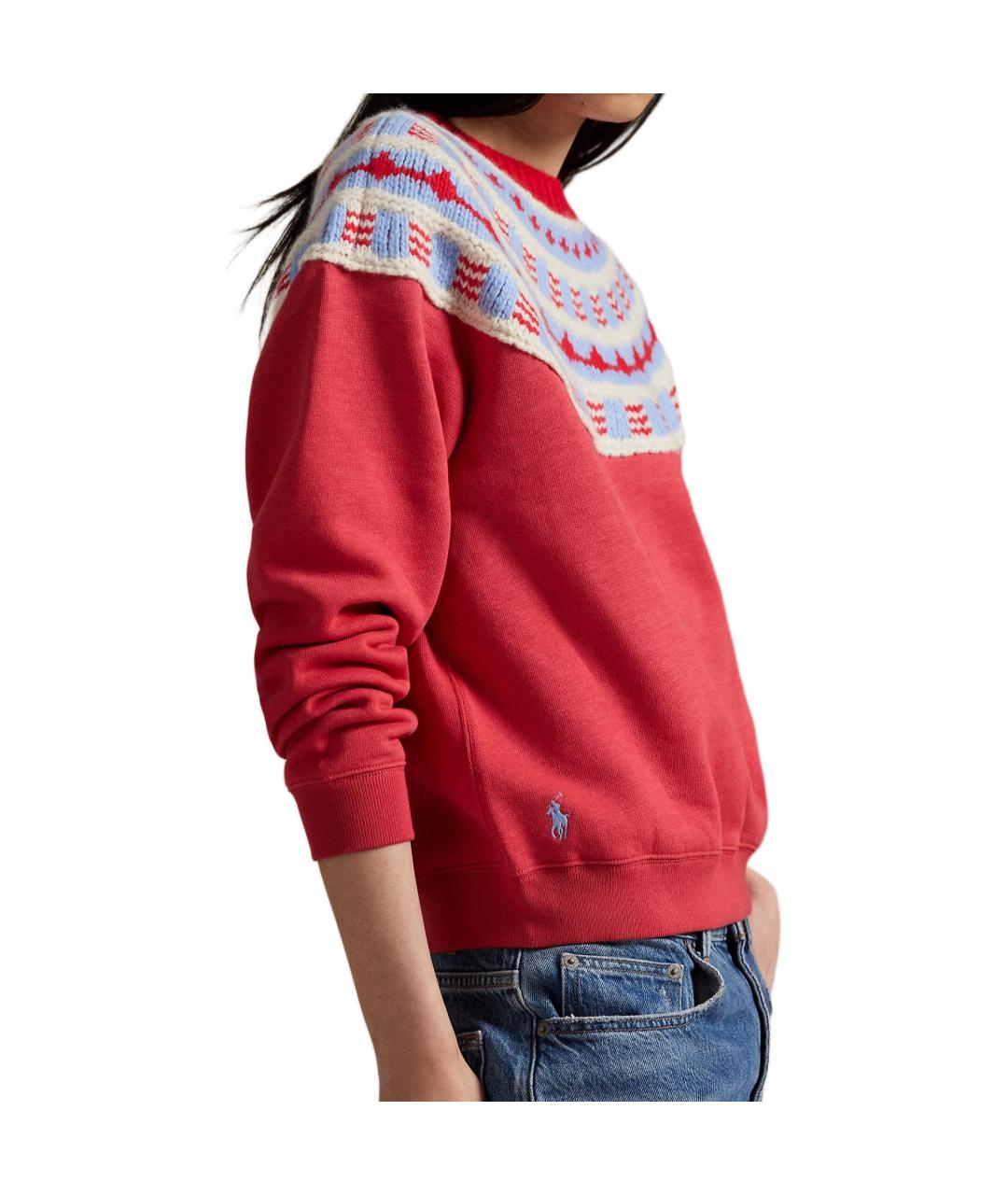 POLO RALPH LAUREN Красный хлопковый джемпер / свитер, фото 2