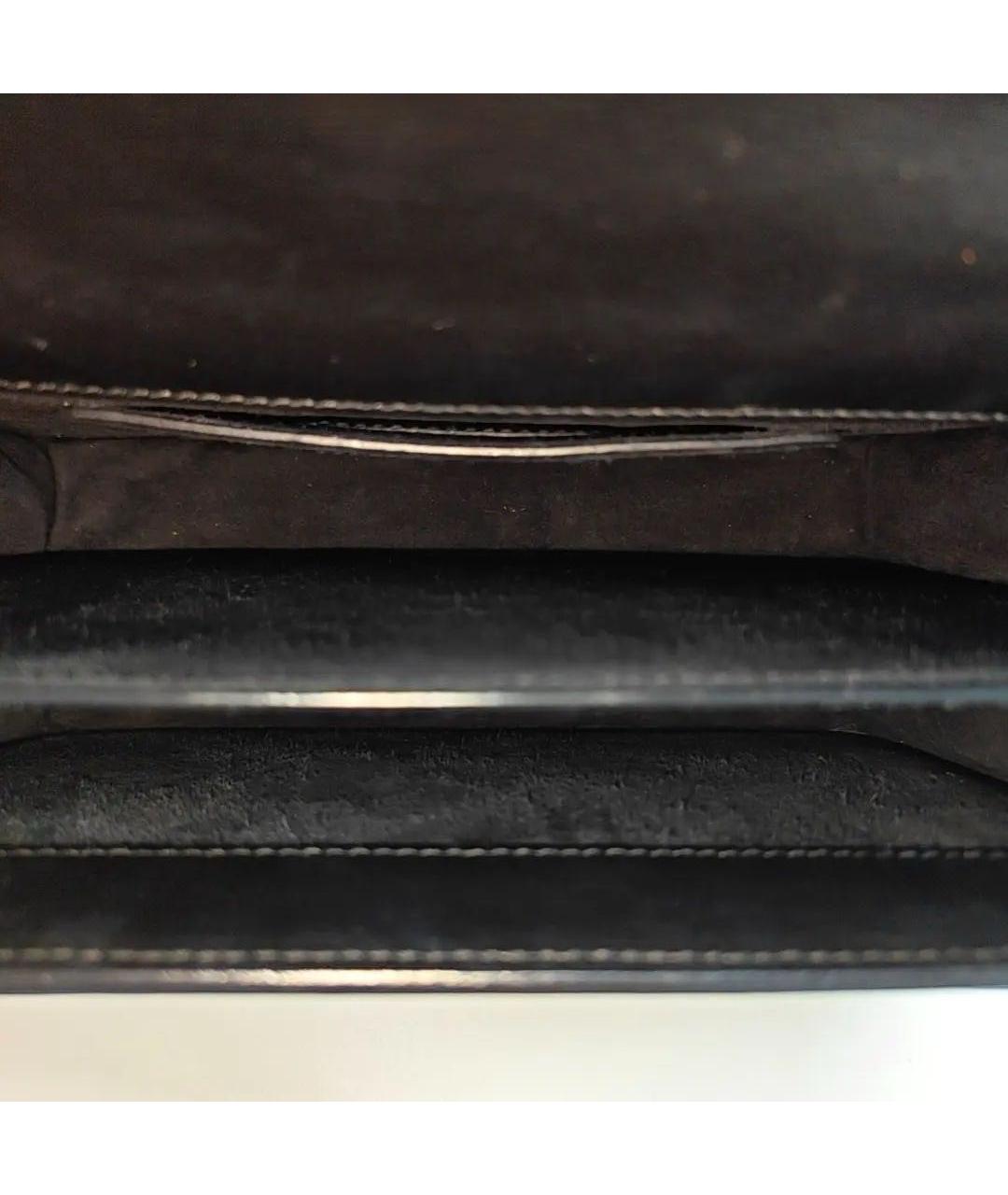 SAINT LAURENT Черная кожаная сумка через плечо, фото 5