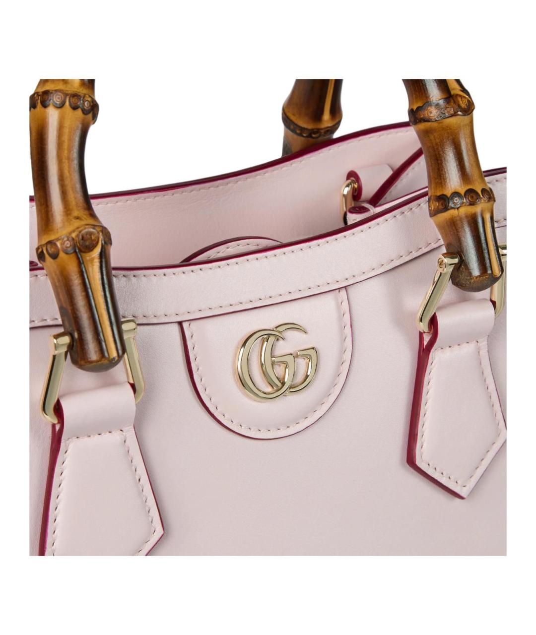 GUCCI Розовая кожаная сумка через плечо, фото 7