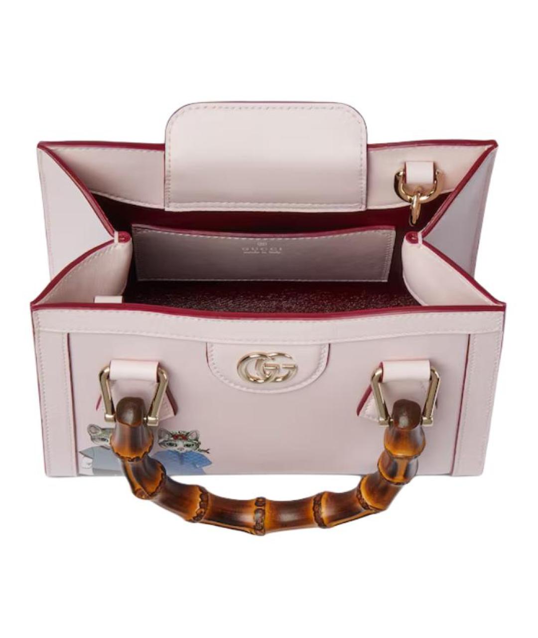 GUCCI Розовая кожаная сумка через плечо, фото 5