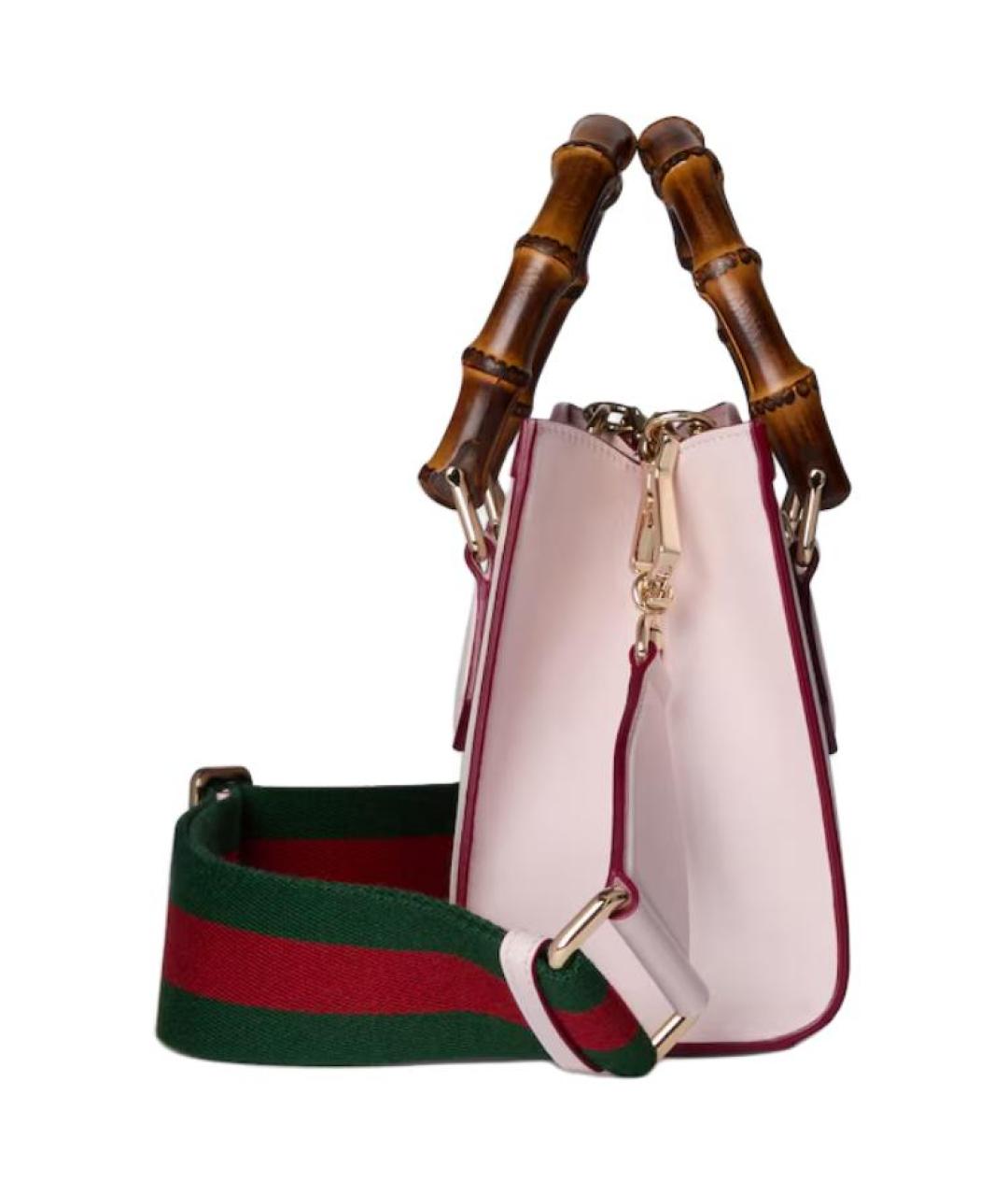 GUCCI Розовая кожаная сумка через плечо, фото 2