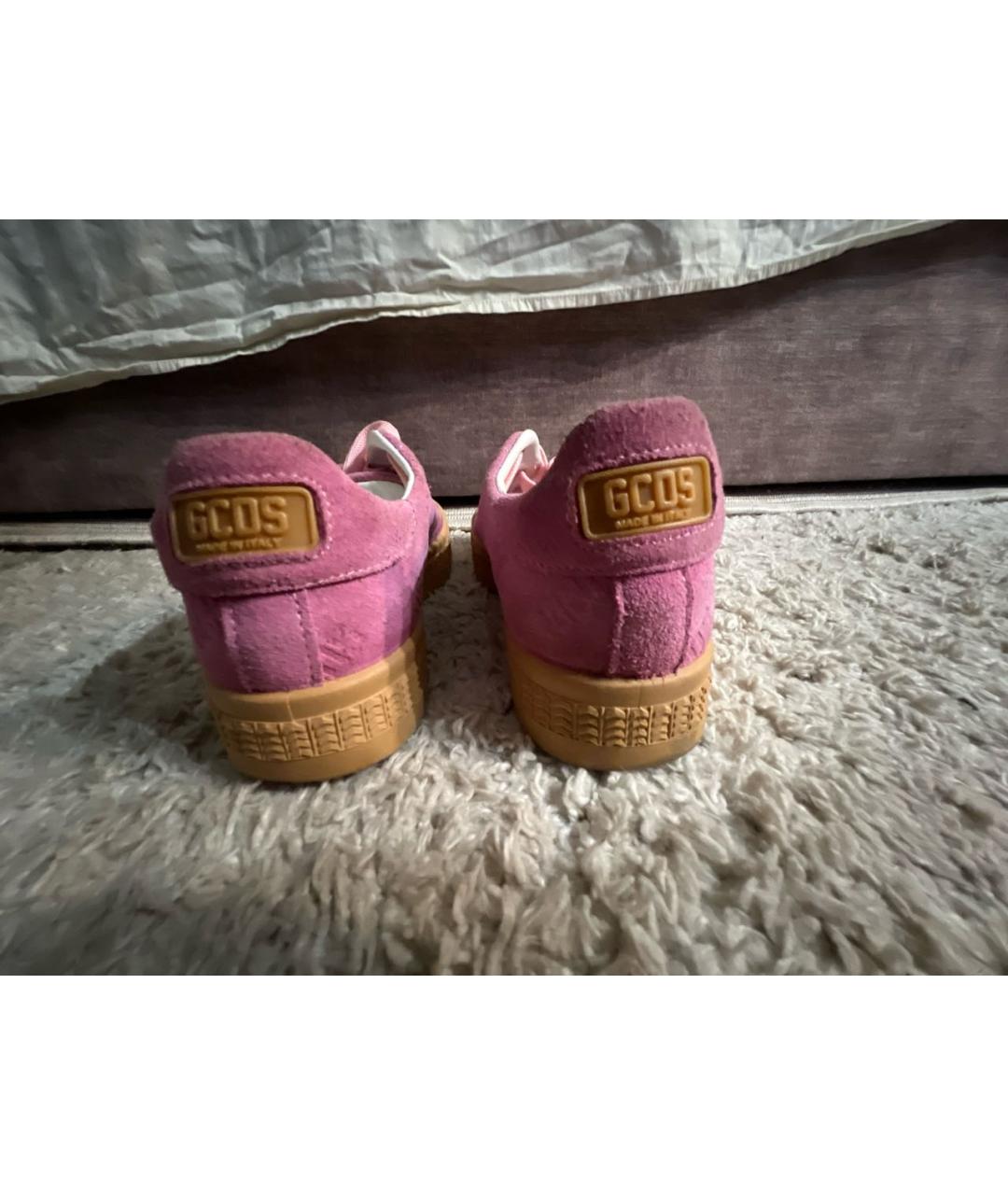 GCDS Розовые замшевые кеды, фото 4