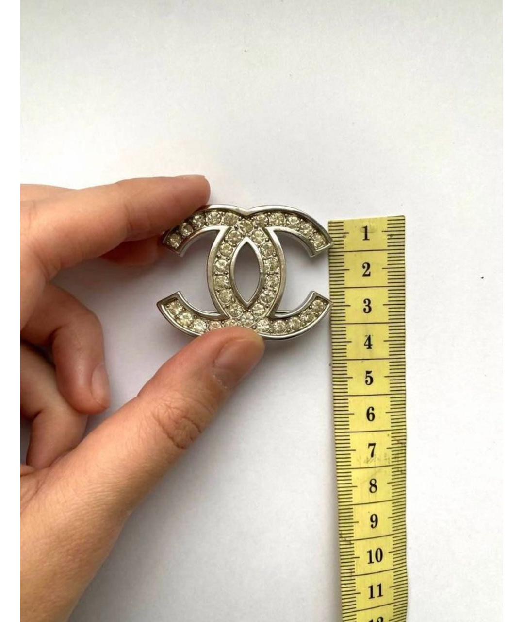 CHANEL Серебряная металлическая булавка / брошь, фото 6