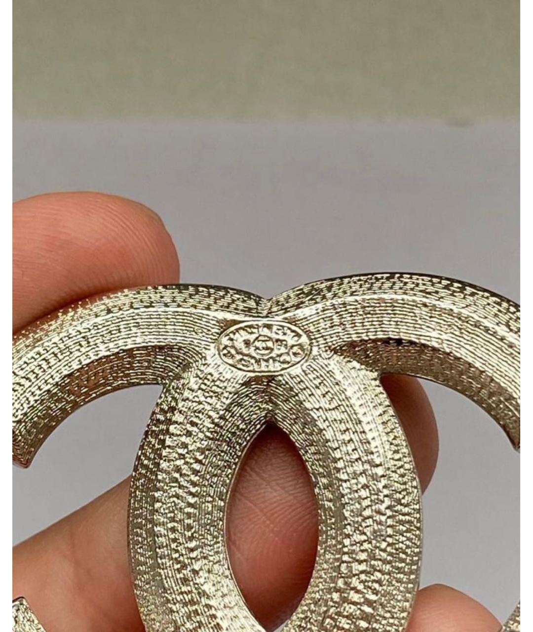 CHANEL Серебряная металлическая булавка / брошь, фото 5