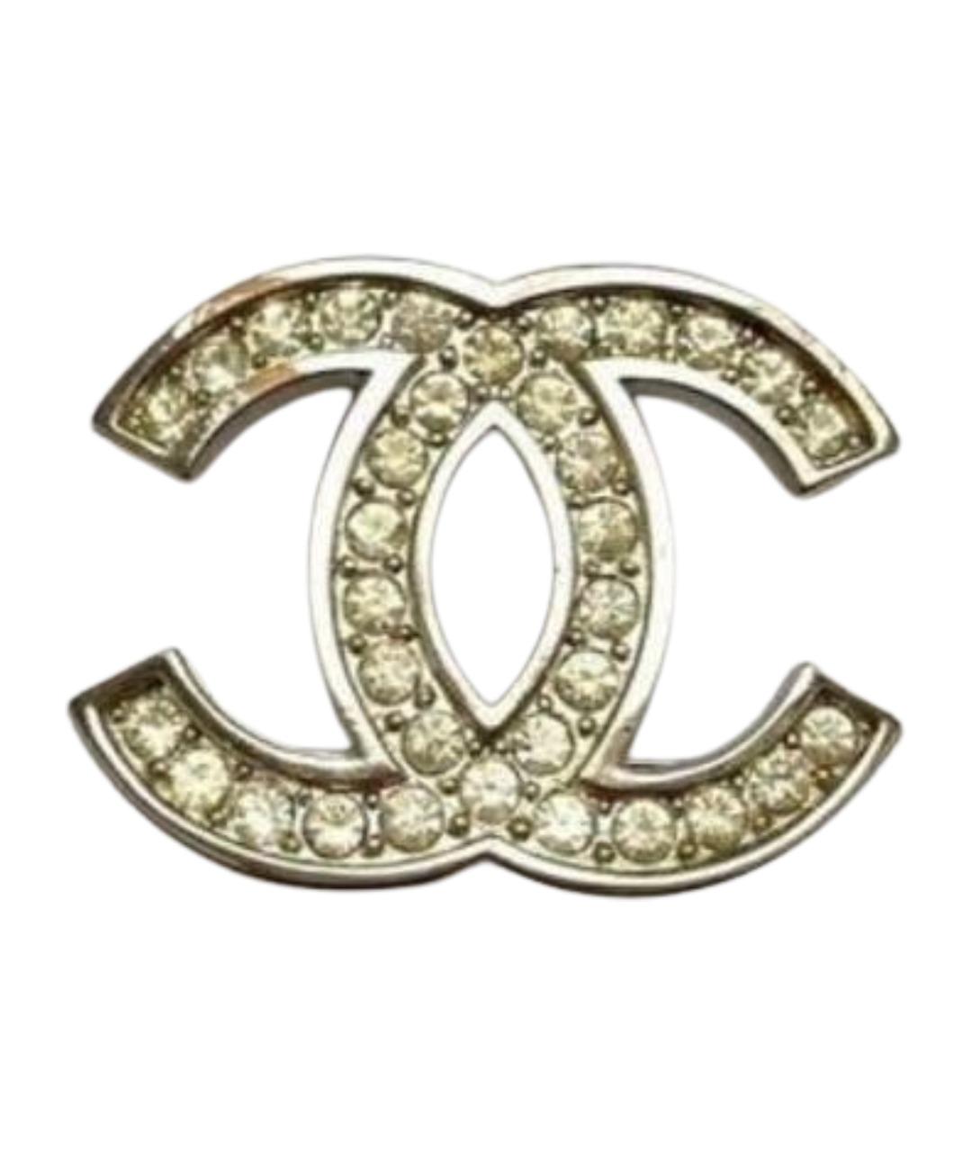 CHANEL Серебряная металлическая булавка / брошь, фото 1
