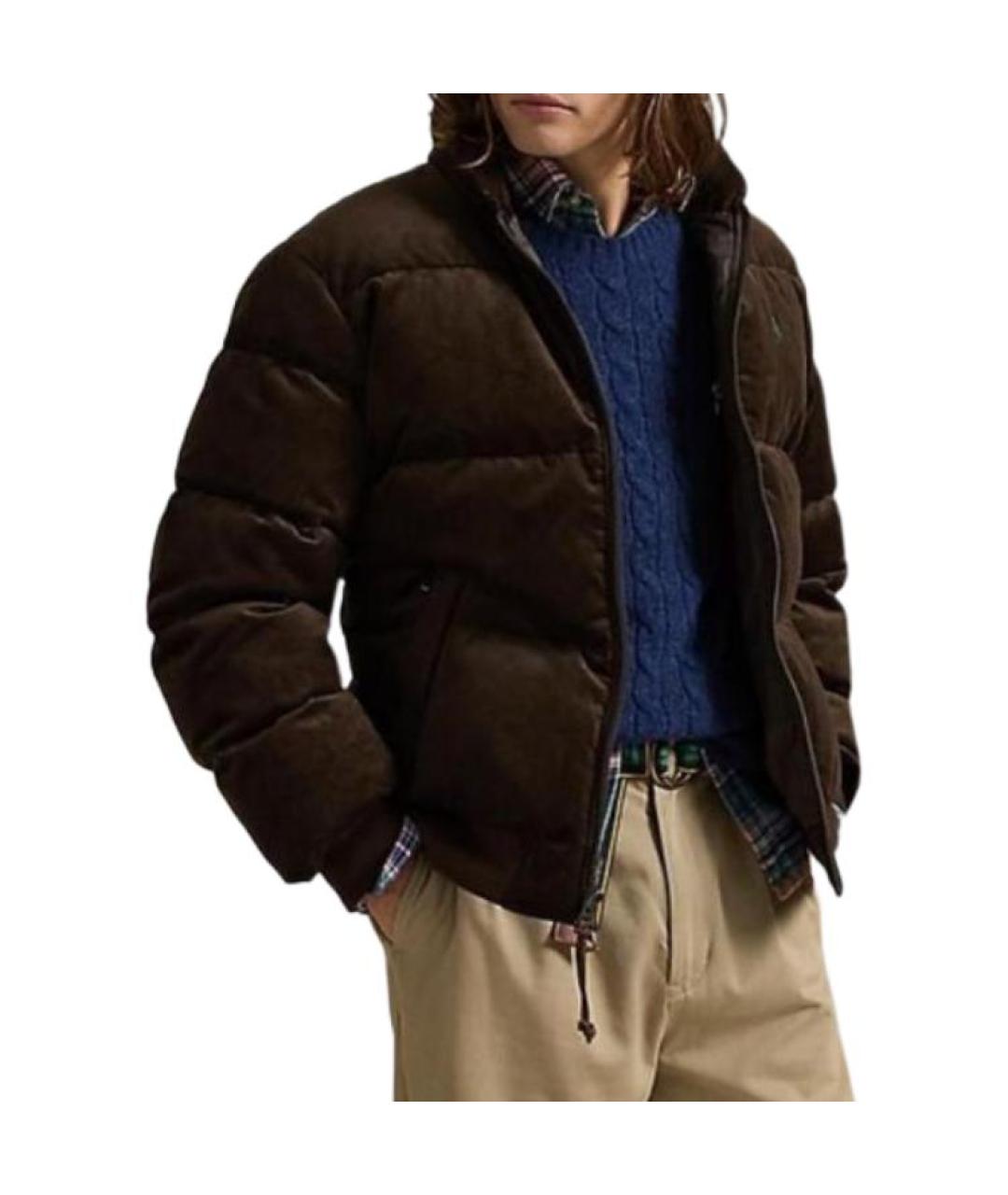 POLO RALPH LAUREN Коричневая хлопковая куртка, фото 2