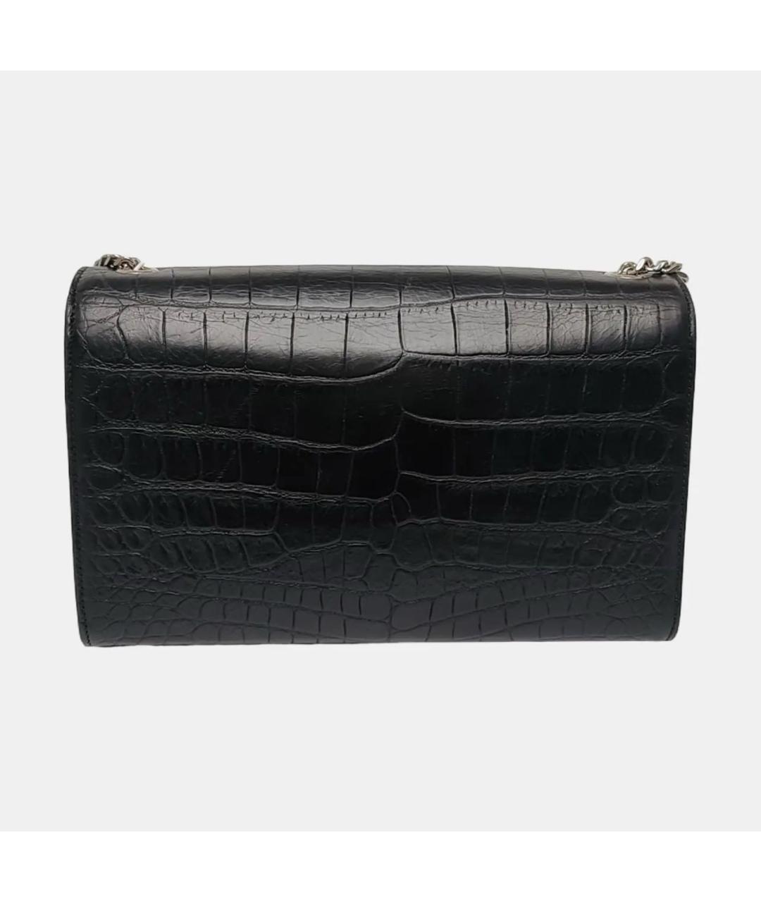 SAINT LAURENT Черная кожаная сумка через плечо, фото 3