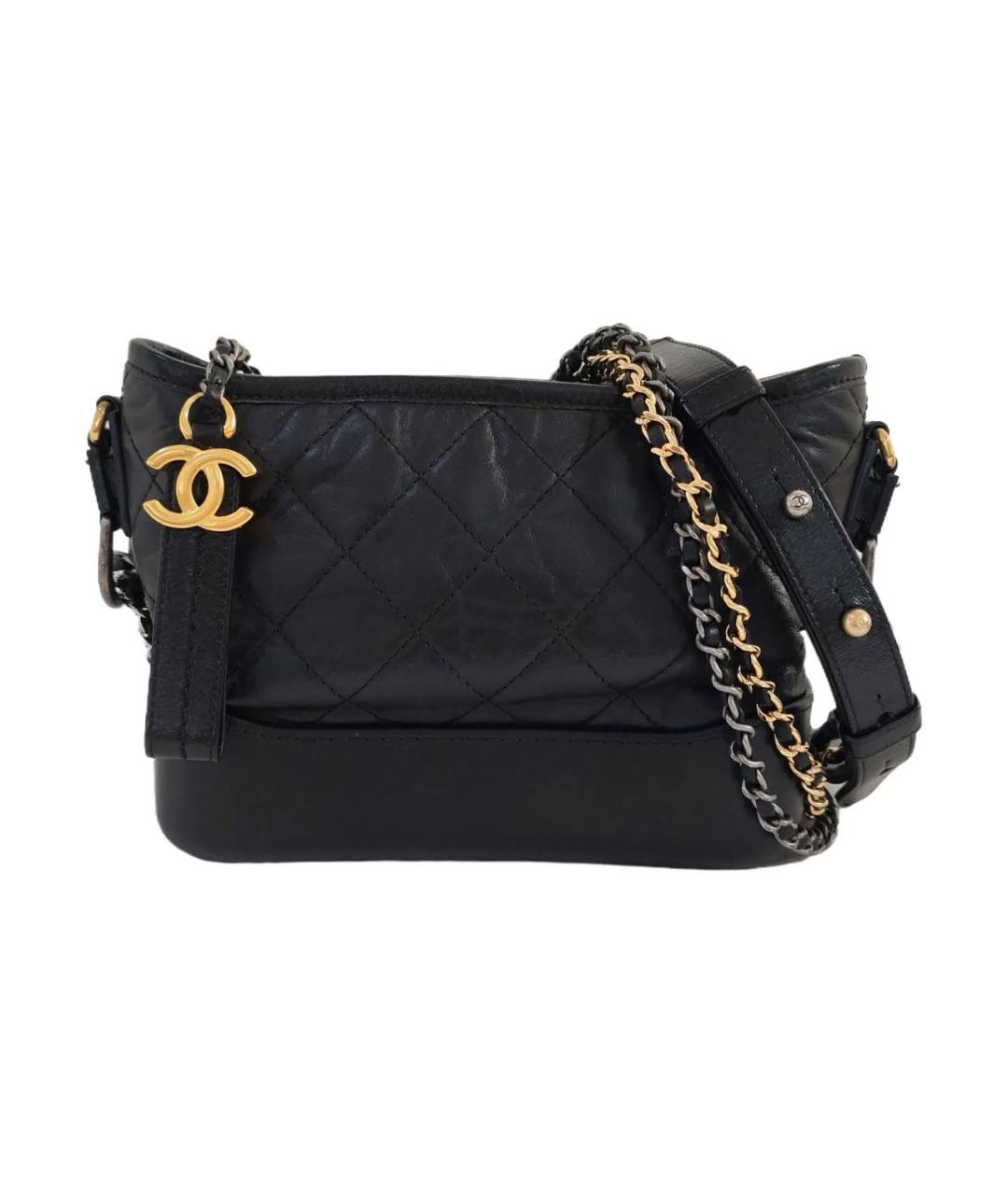 CHANEL Черная кожаная сумка через плечо, фото 1