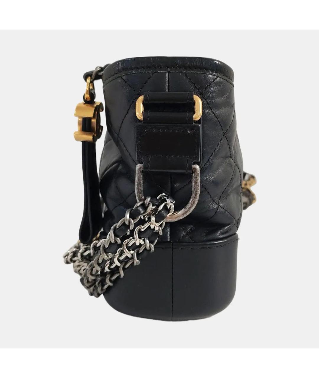 CHANEL Черная кожаная сумка через плечо, фото 2