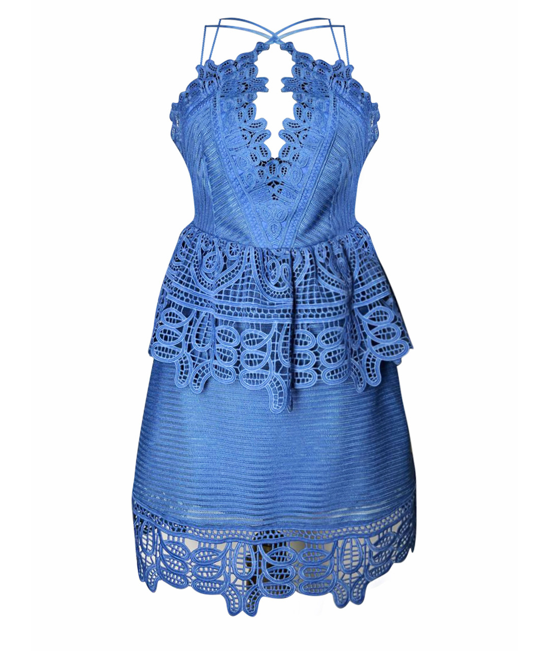 SELF-PORTRAIT Синее повседневное платье, фото 1