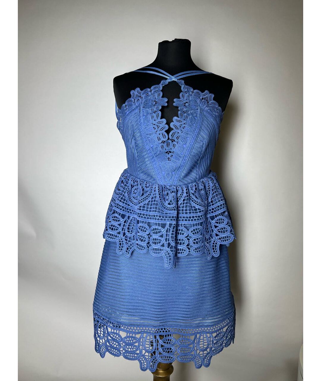 SELF-PORTRAIT Синее повседневное платье, фото 5