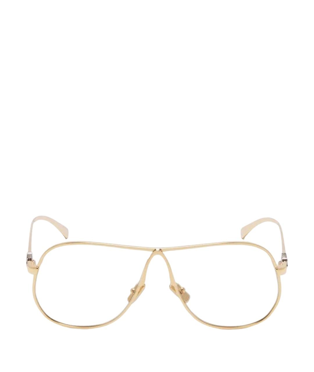 MIU MIU Золотые металлические солнцезащитные очки, фото 7