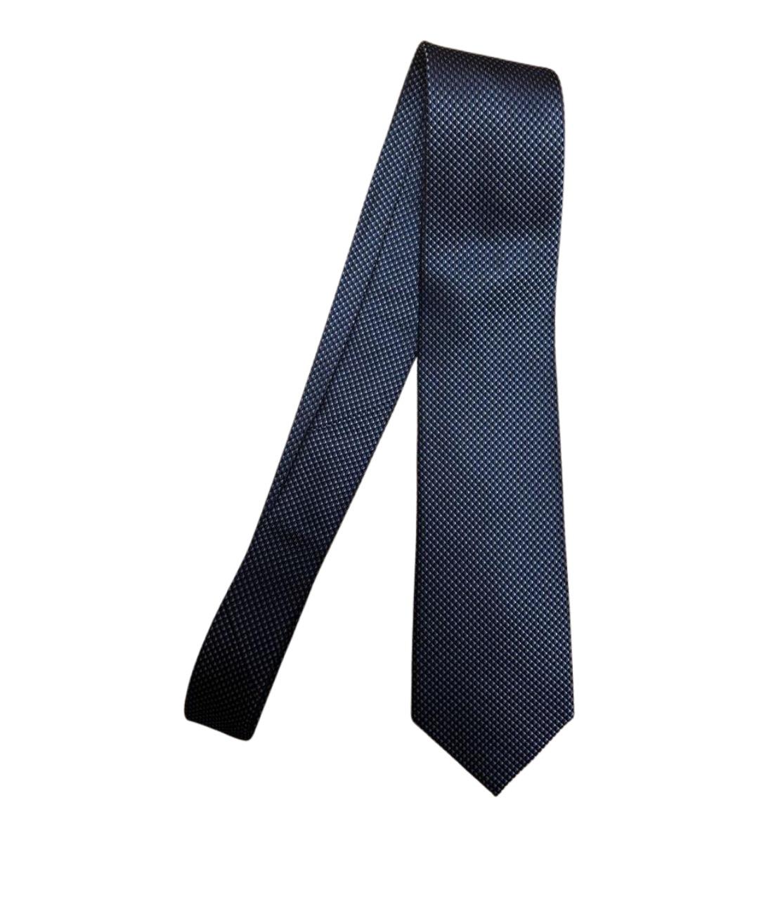 SAINT LAURENT Синий шелковый галстук, фото 6