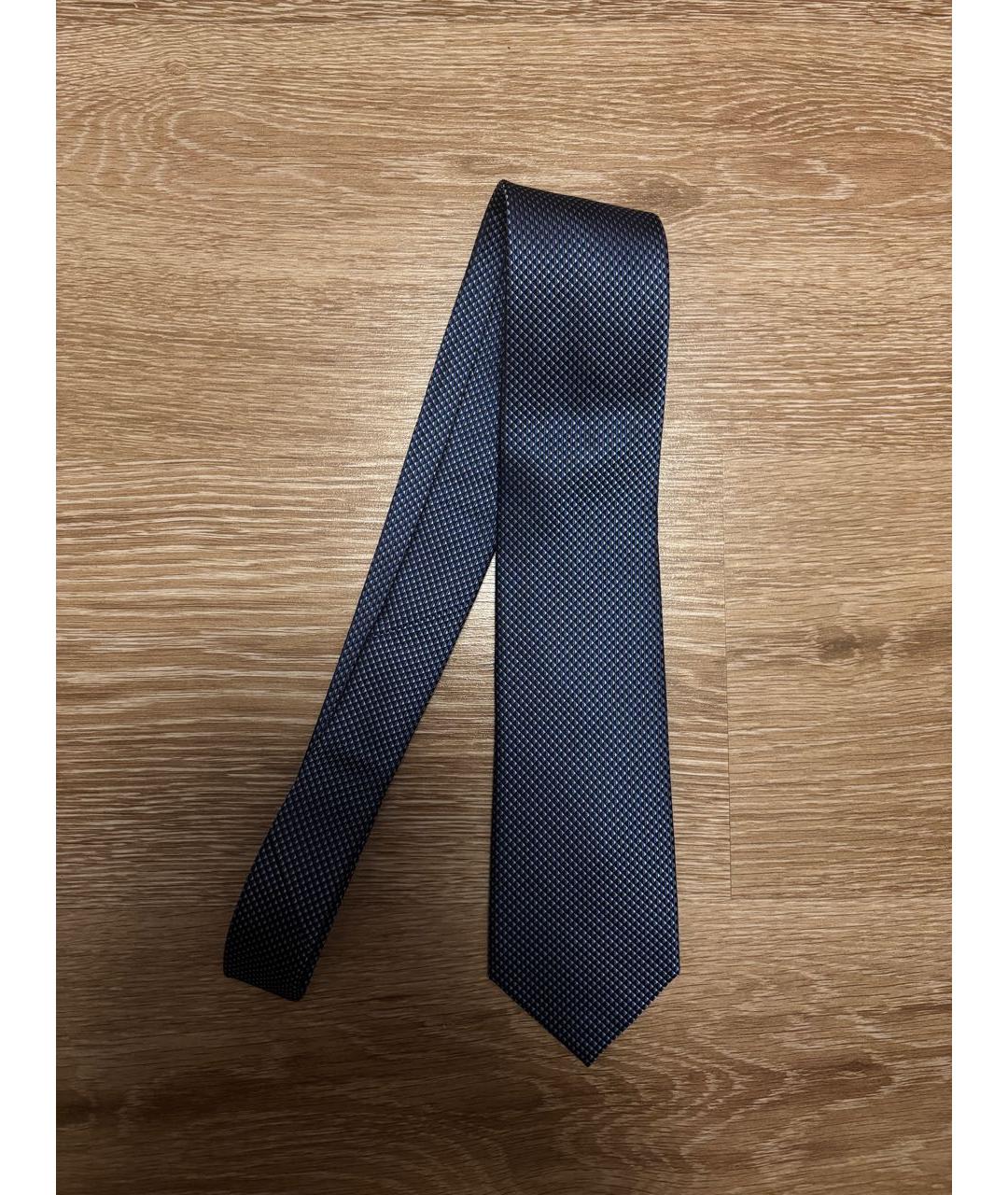 SAINT LAURENT Синий шелковый галстук, фото 5