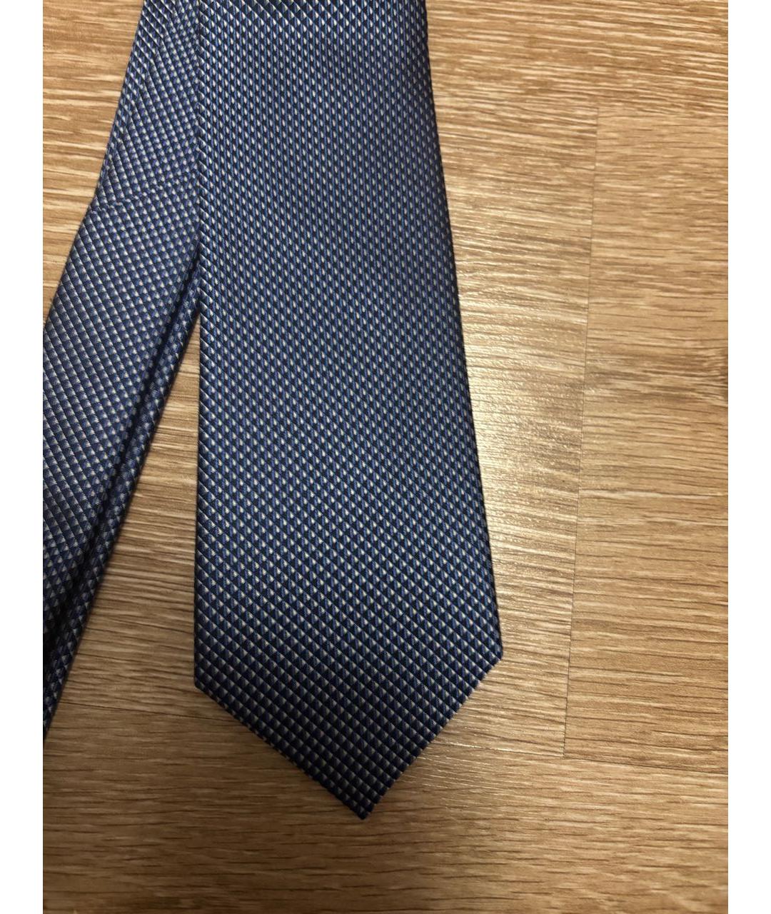 SAINT LAURENT Синий шелковый галстук, фото 4