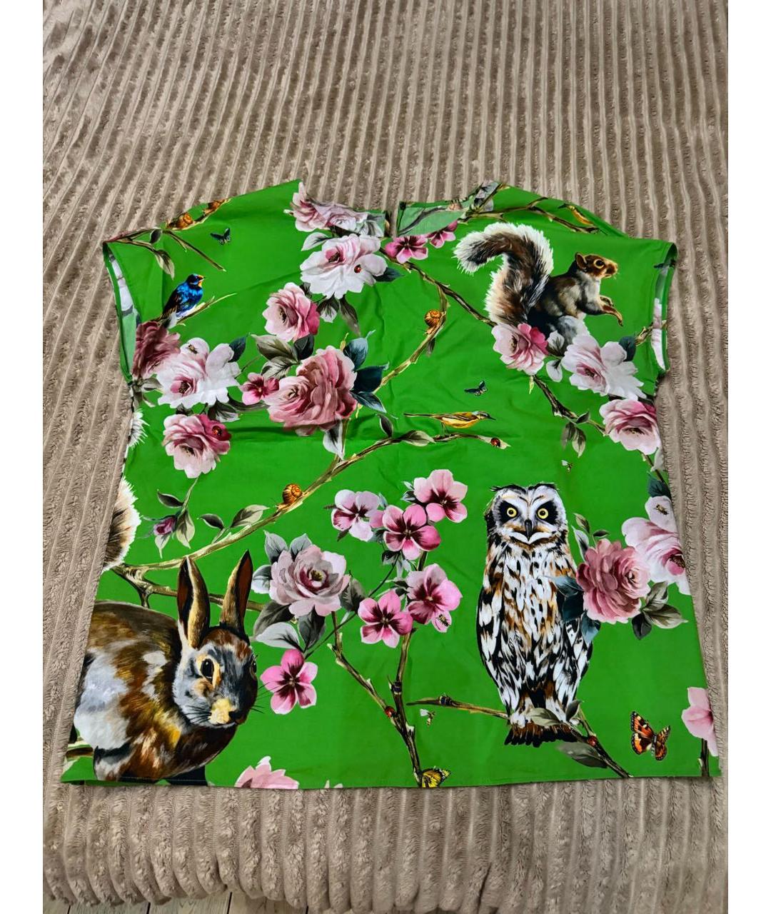 DOLCE&GABBANA Зеленая хлопковая блузы, фото 6