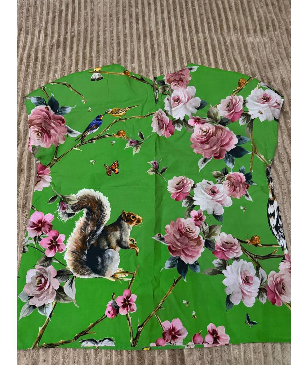 DOLCE&GABBANA Зеленая хлопковая блузы, фото 2