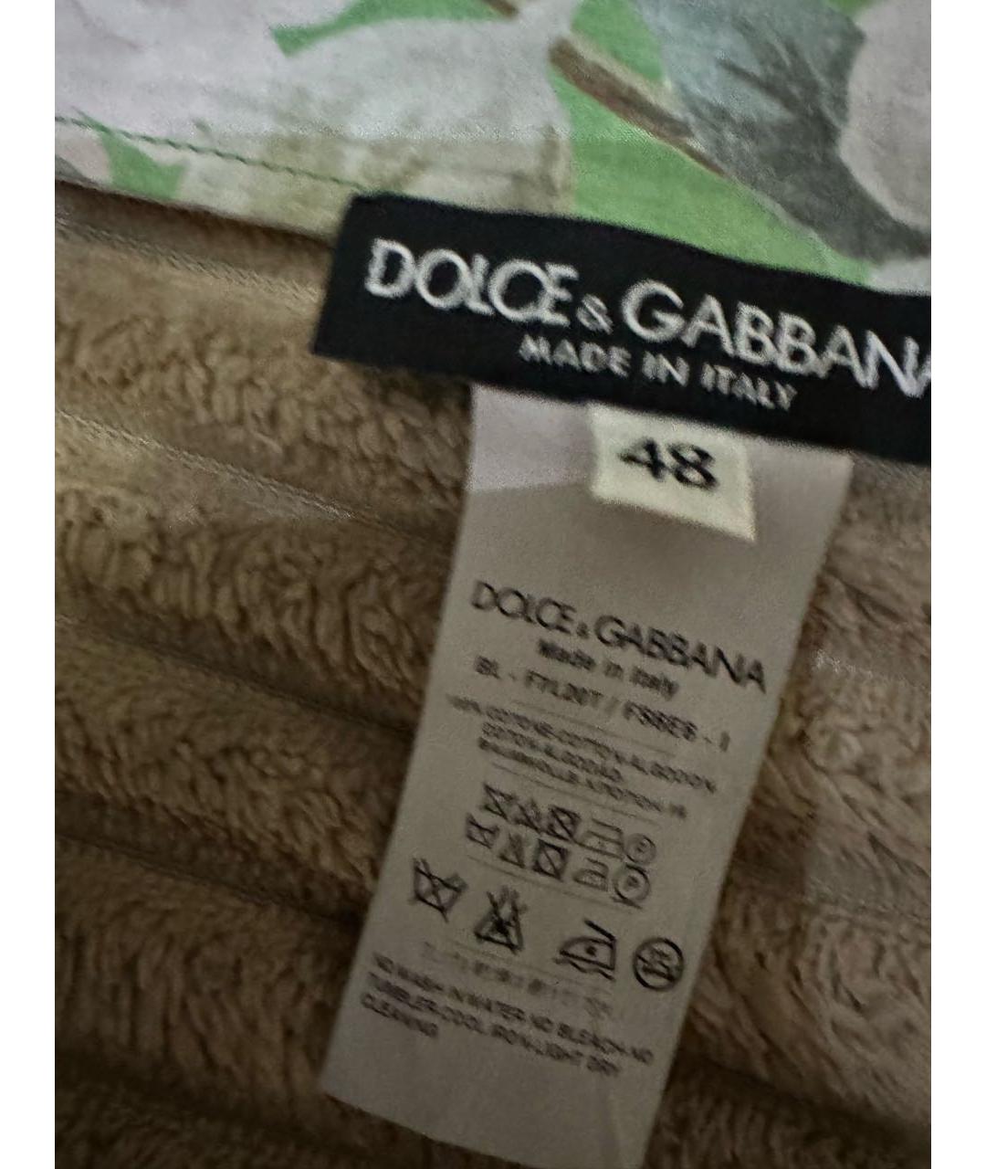 DOLCE&GABBANA Зеленая хлопковая блузы, фото 3