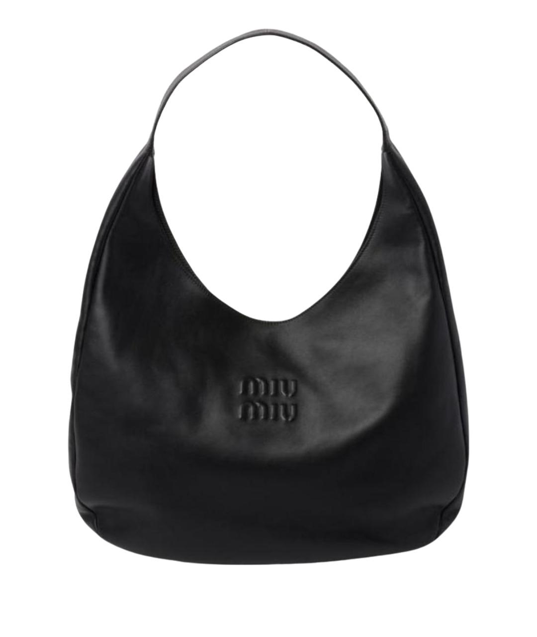 MIU MIU Черная кожаная сумка тоут, фото 1