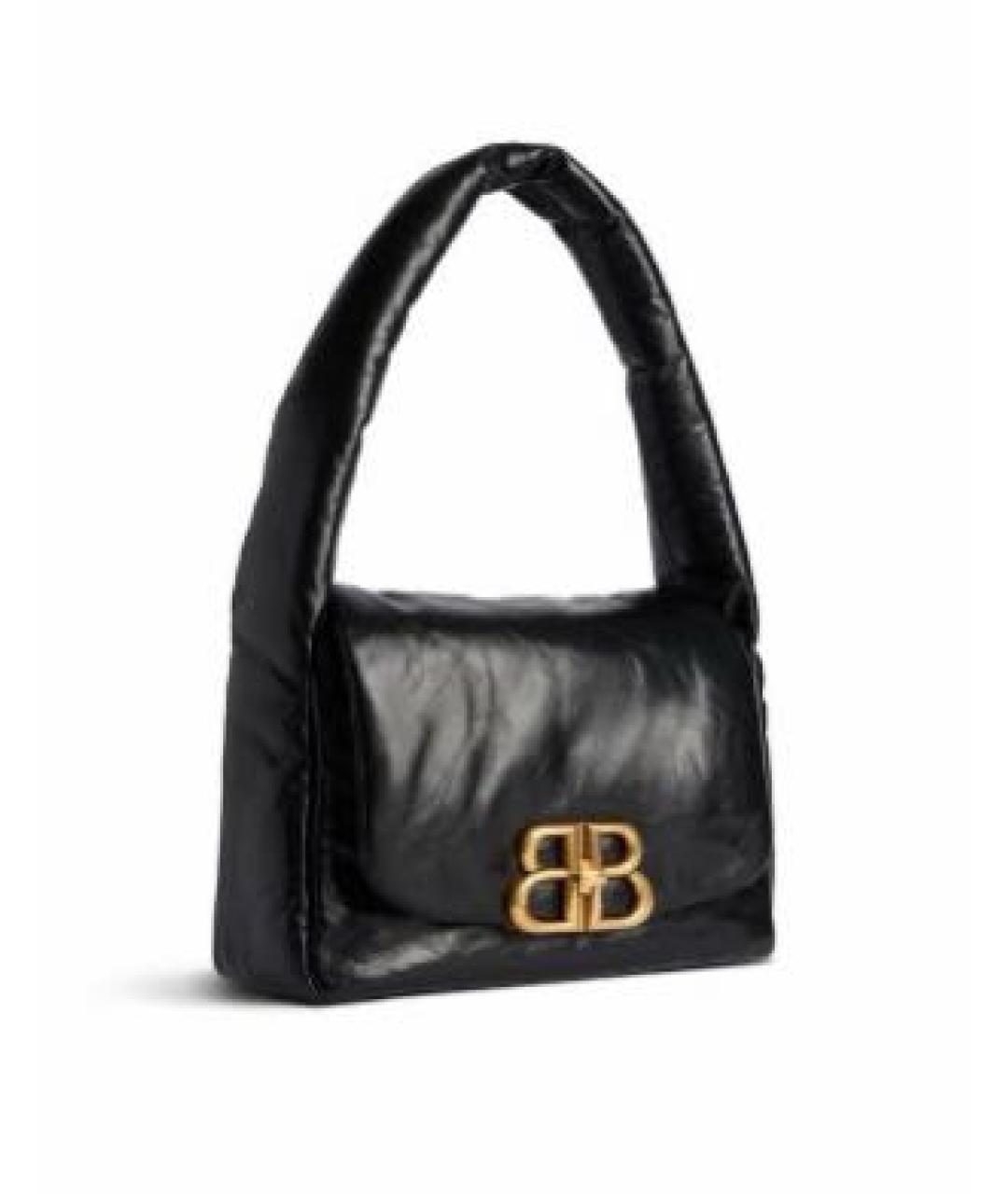 BALENCIAGA Черная кожаная сумка с короткими ручками, фото 2