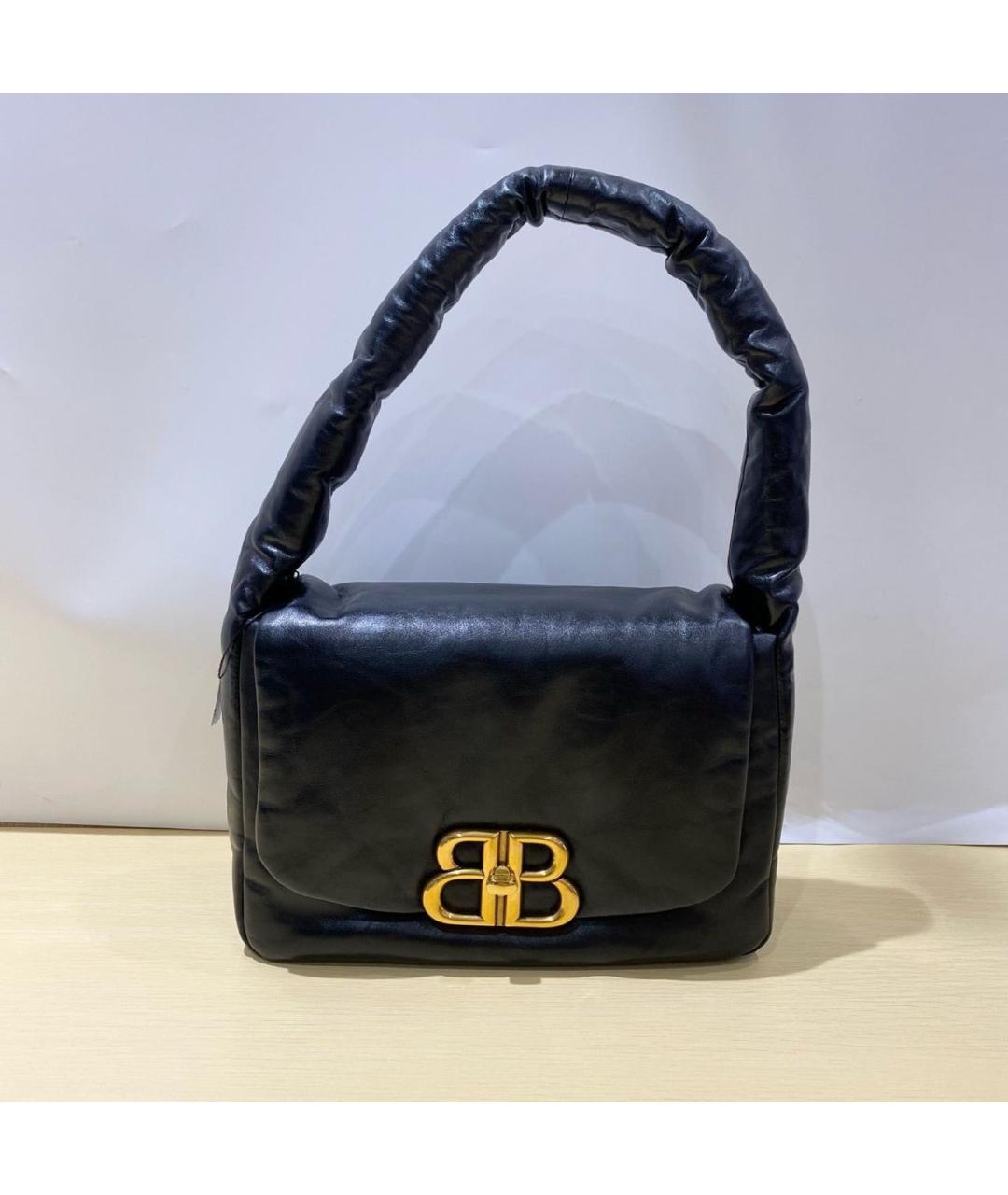 BALENCIAGA Черная кожаная сумка с короткими ручками, фото 3