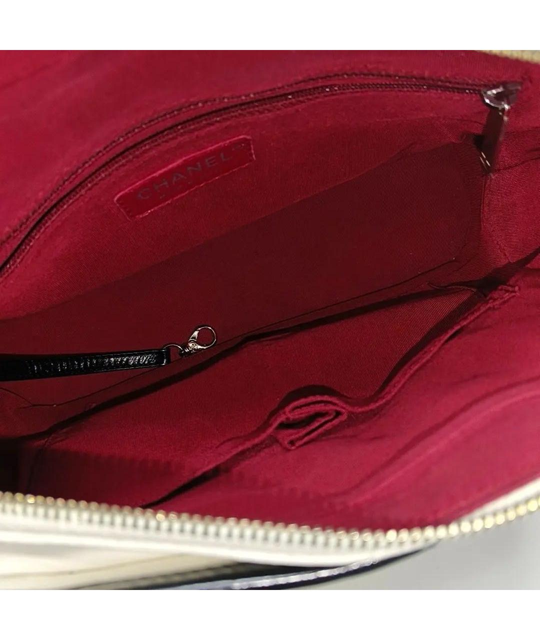 CHANEL Белая кожаная сумка через плечо, фото 6