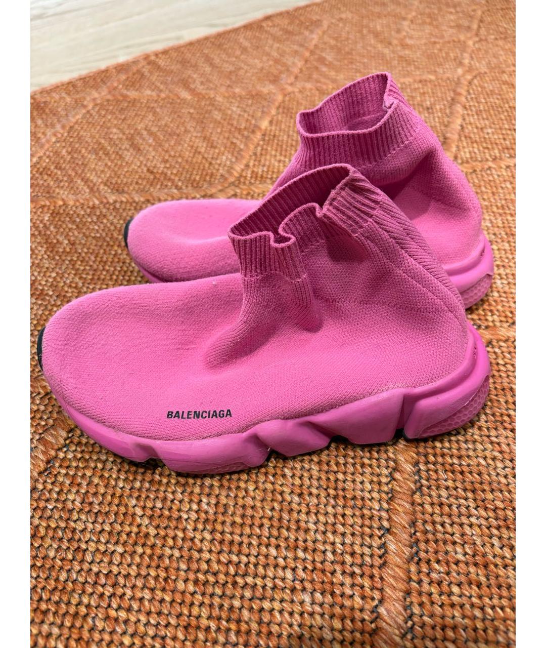 BALENCIAGA Розовые текстильные кеды, фото 7