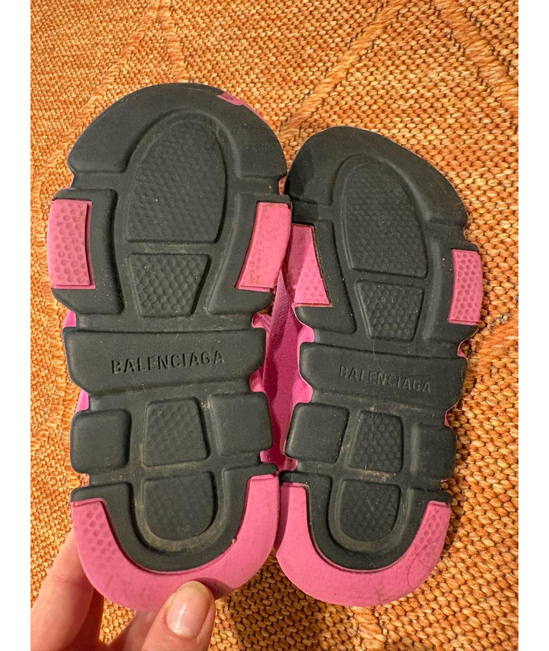 BALENCIAGA Розовые текстильные кеды, фото 6