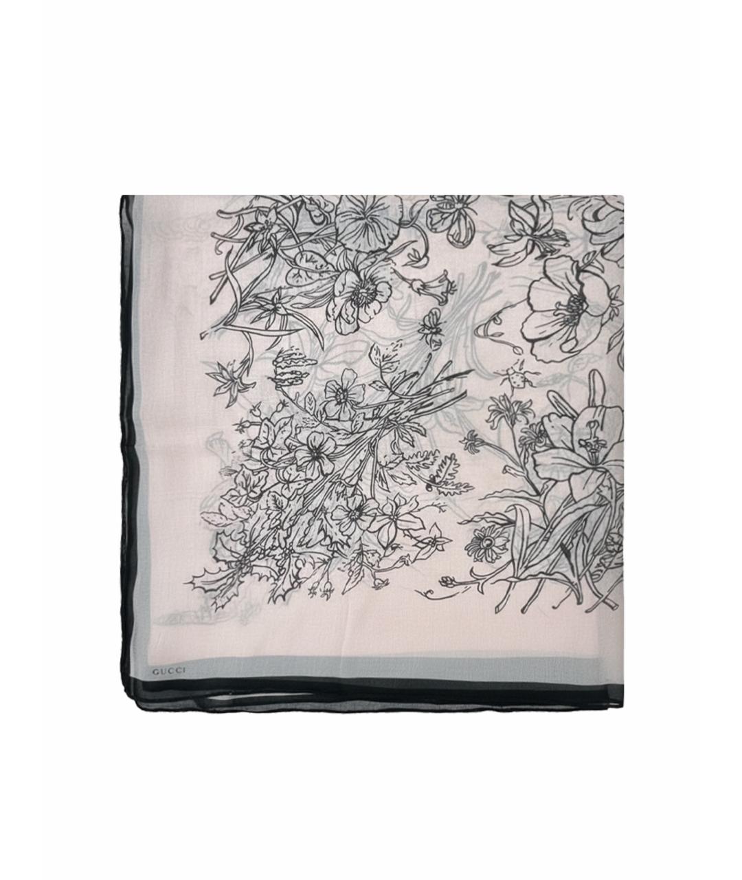 GUCCI Розовый шелковый платок, фото 1