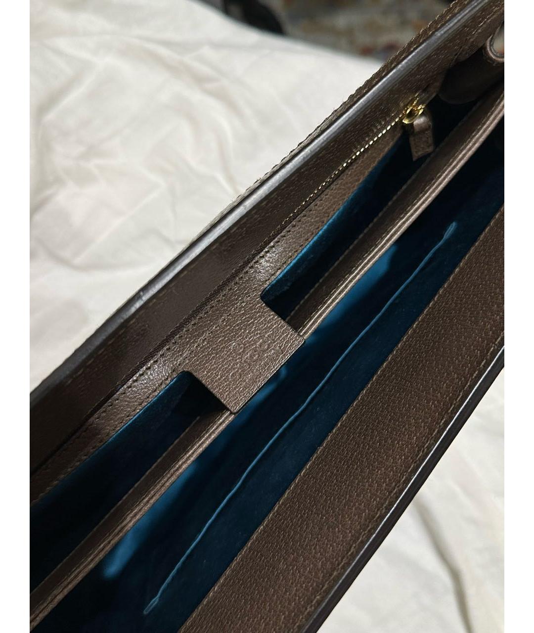 GUCCI Бежевая тканевая сумка через плечо, фото 4