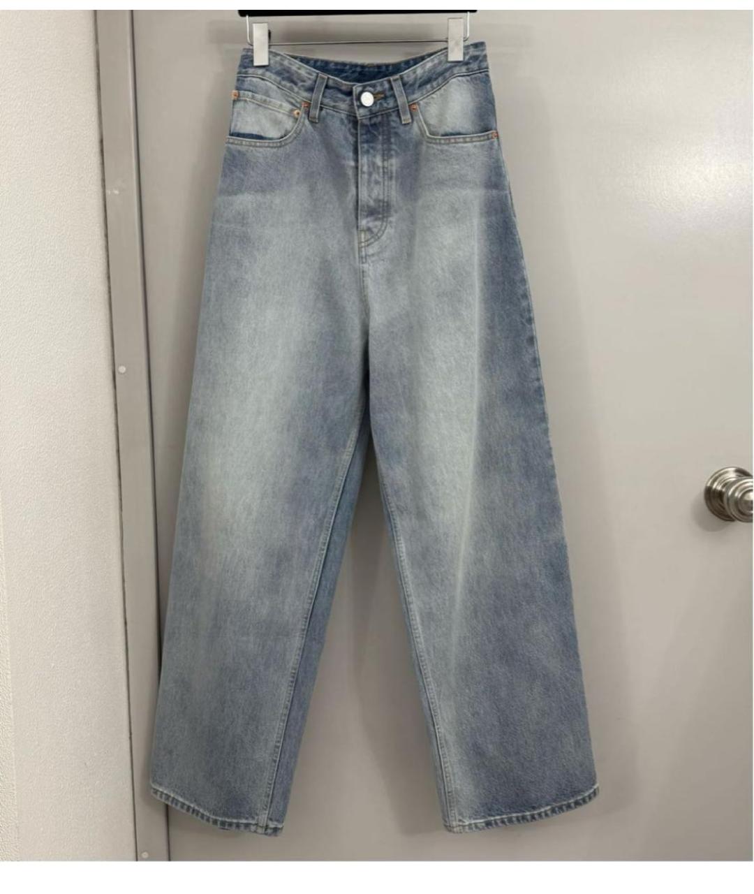 VETEMENTS Голубые хлопковые прямые джинсы, фото 5