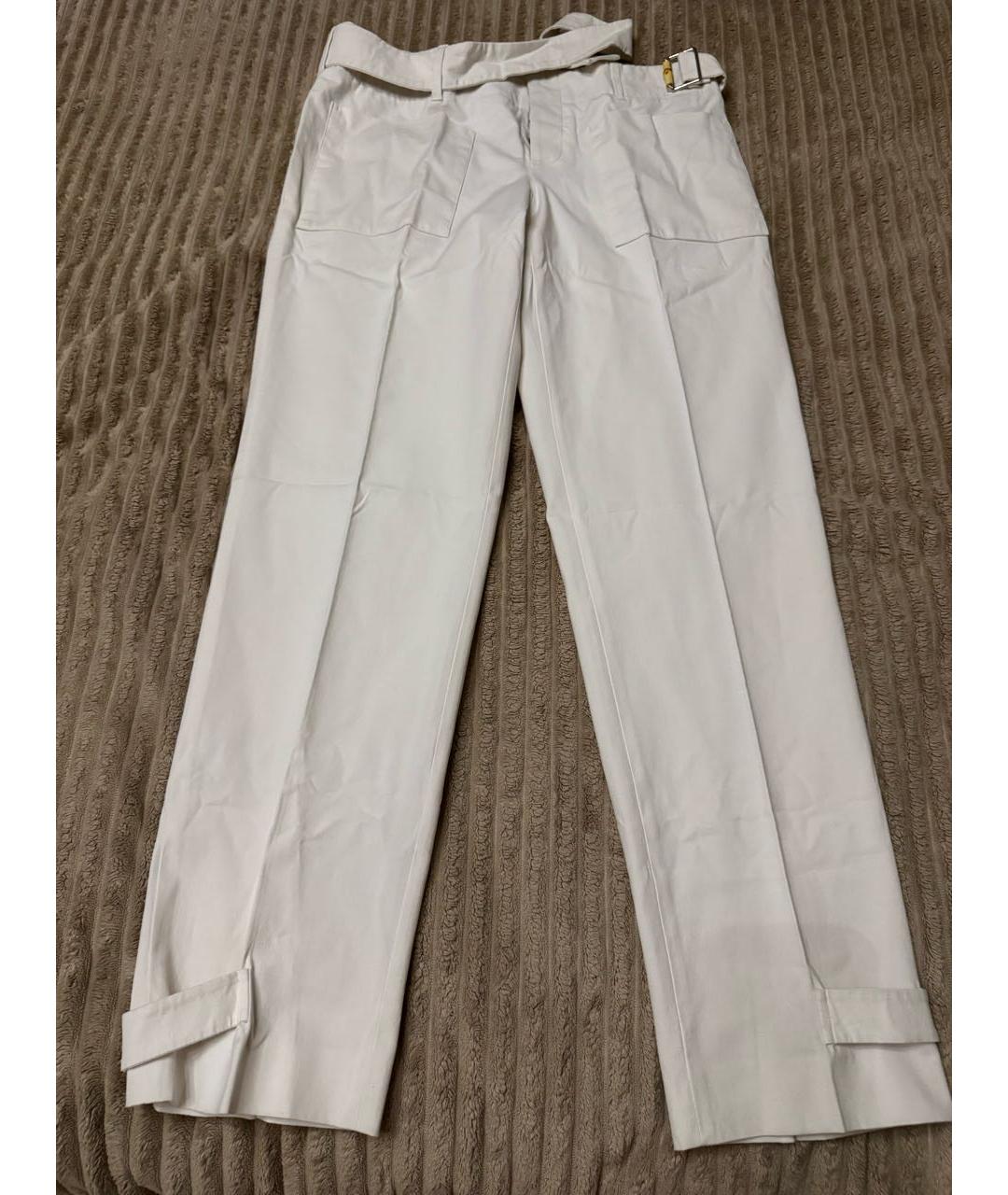 GUCCI Бежевые хлопковые прямые брюки, фото 9