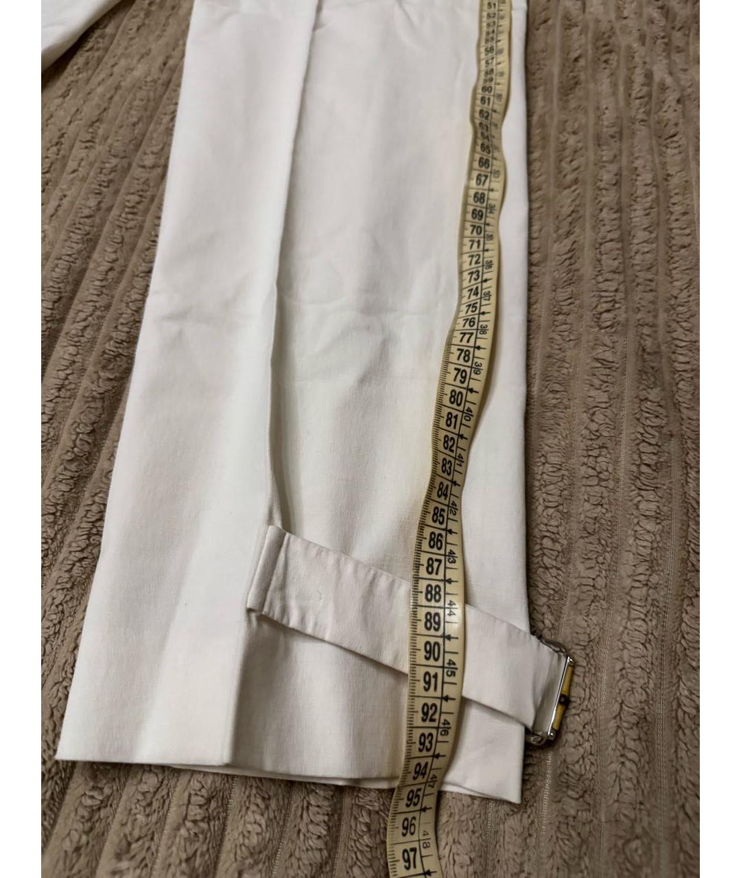 GUCCI Бежевые хлопковые прямые брюки, фото 8